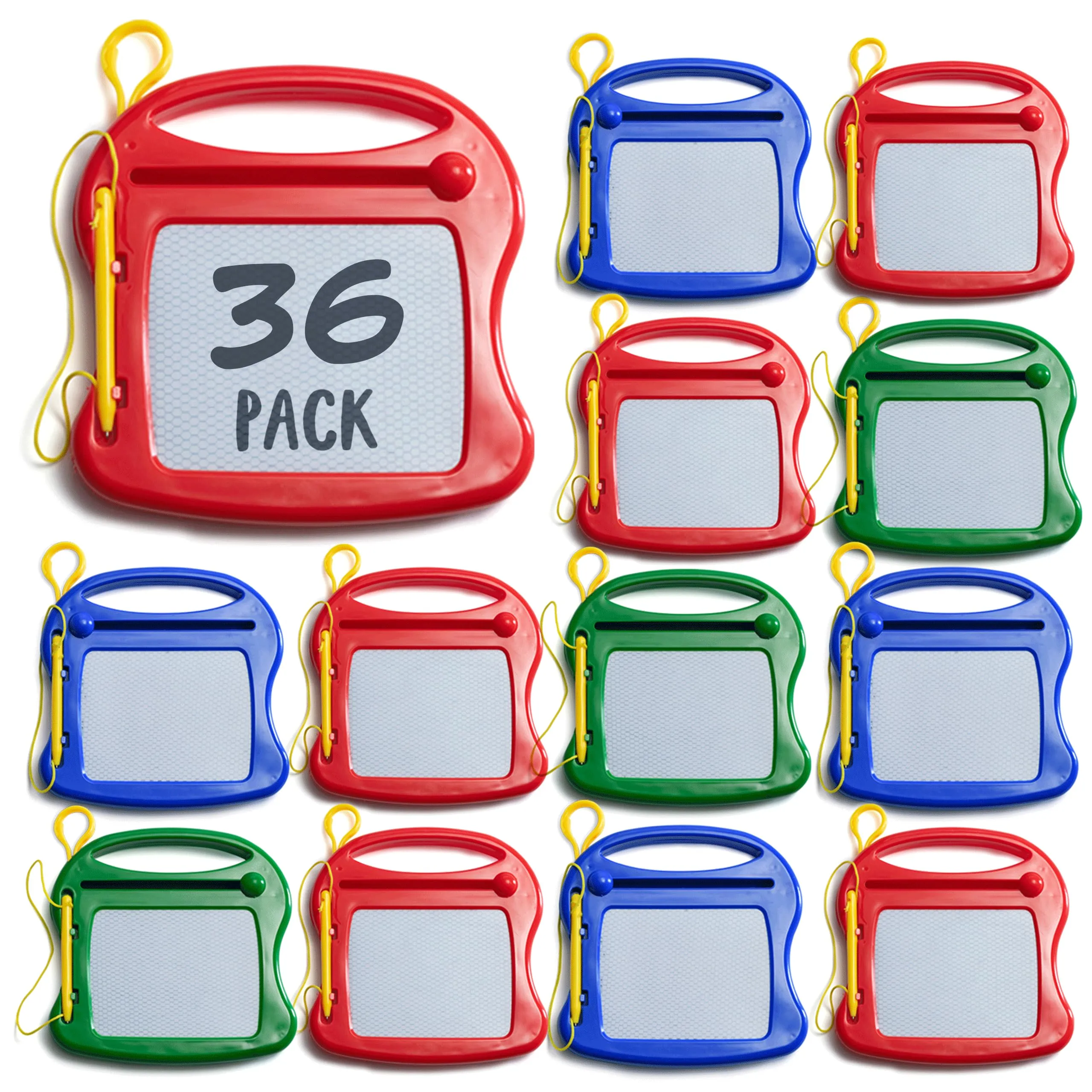 36 Pack Of Mini Magnetic Drawing Board For Kids - Mini Doodle Pad Bulk Toys