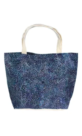 Aboriginal Art Canvas Big Tote Bag by Daphne Napurrula Marks