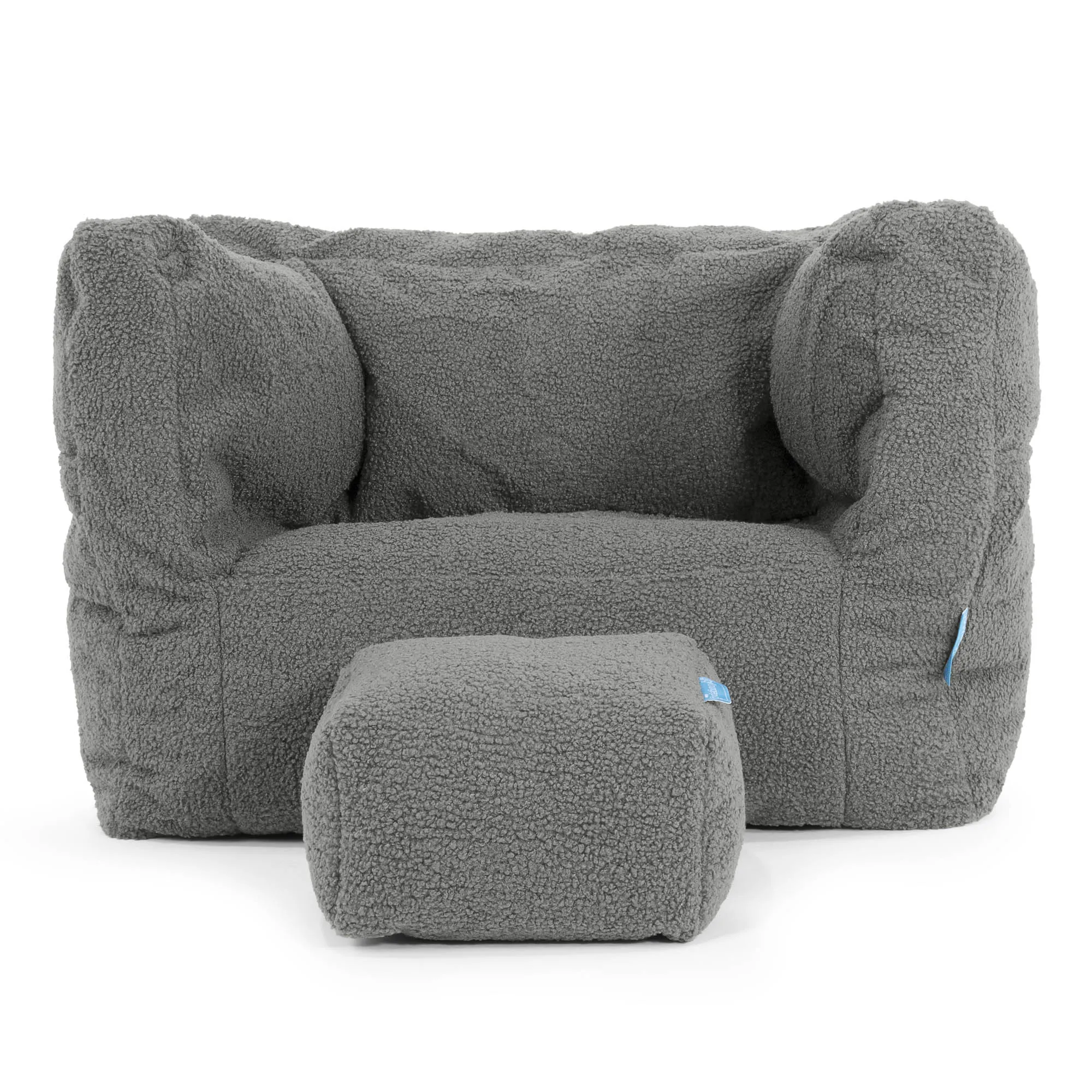 Albert Children's Bean Bag Armchair 1-5 yr - Boucle Grey