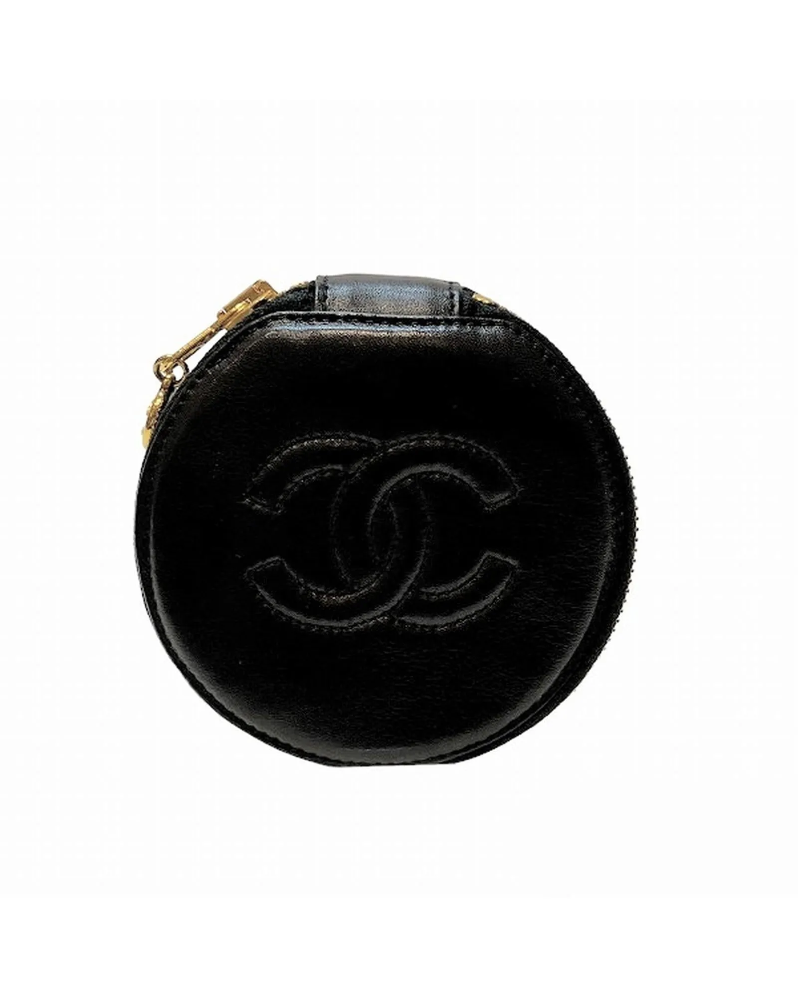 Authentic Leather Chanel Vanity Bag with Coco Mark Design