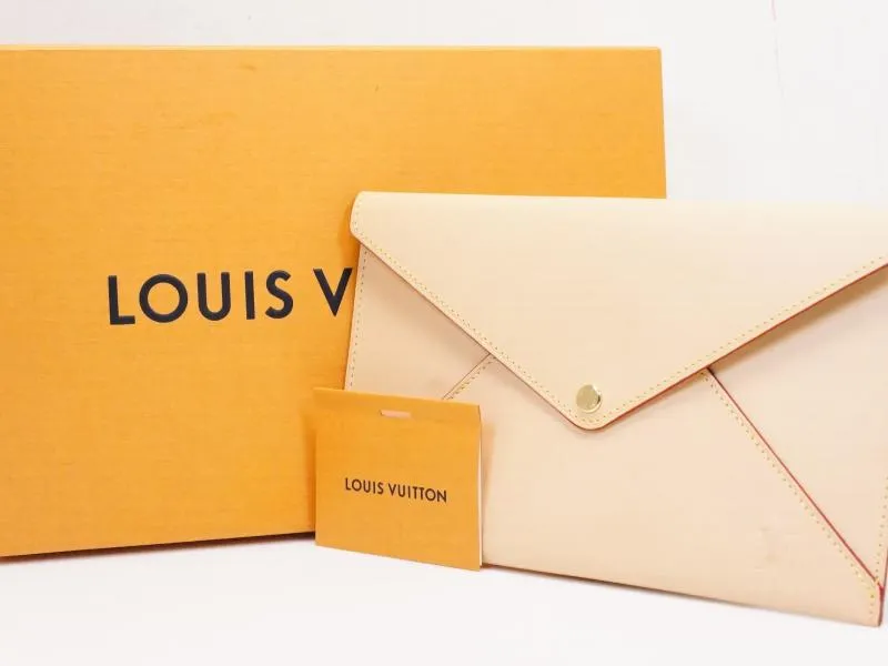 Authentic Pre-owned Louis Vuitton Ltd Nomade Vachetta Leather Envelope Travel Clutch Case 210413