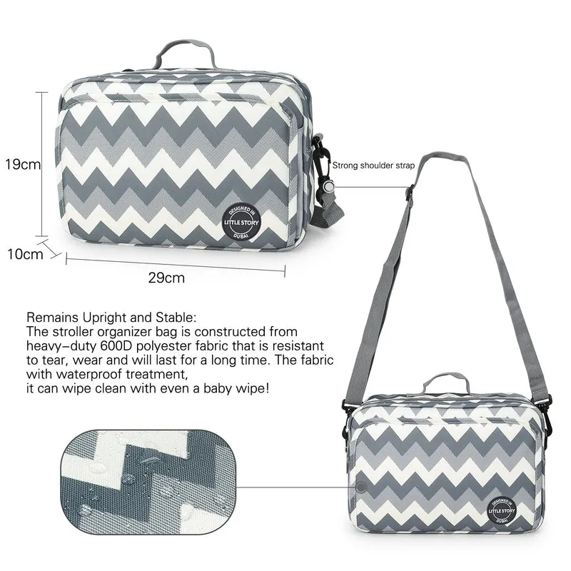 Baby Diaper Changing Clutch Kit - Wave Grey