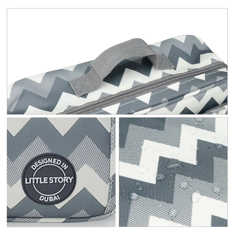 Baby Diaper Changing Clutch Kit - Wave Grey