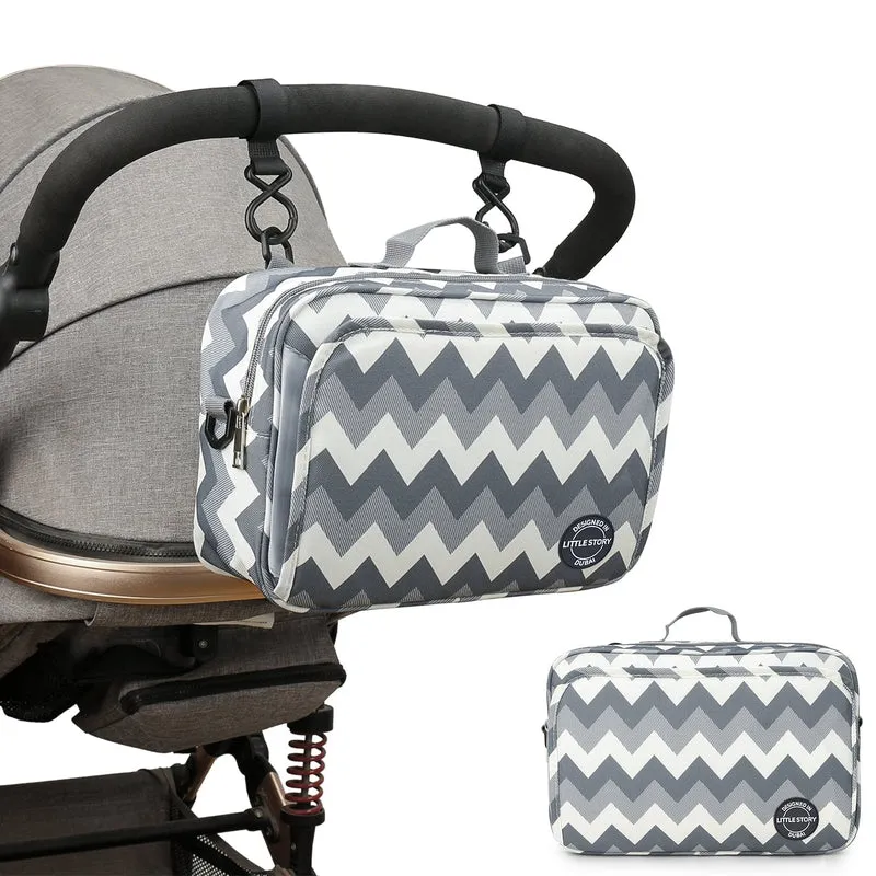 Baby Diaper Changing Clutch Kit - Wave Grey