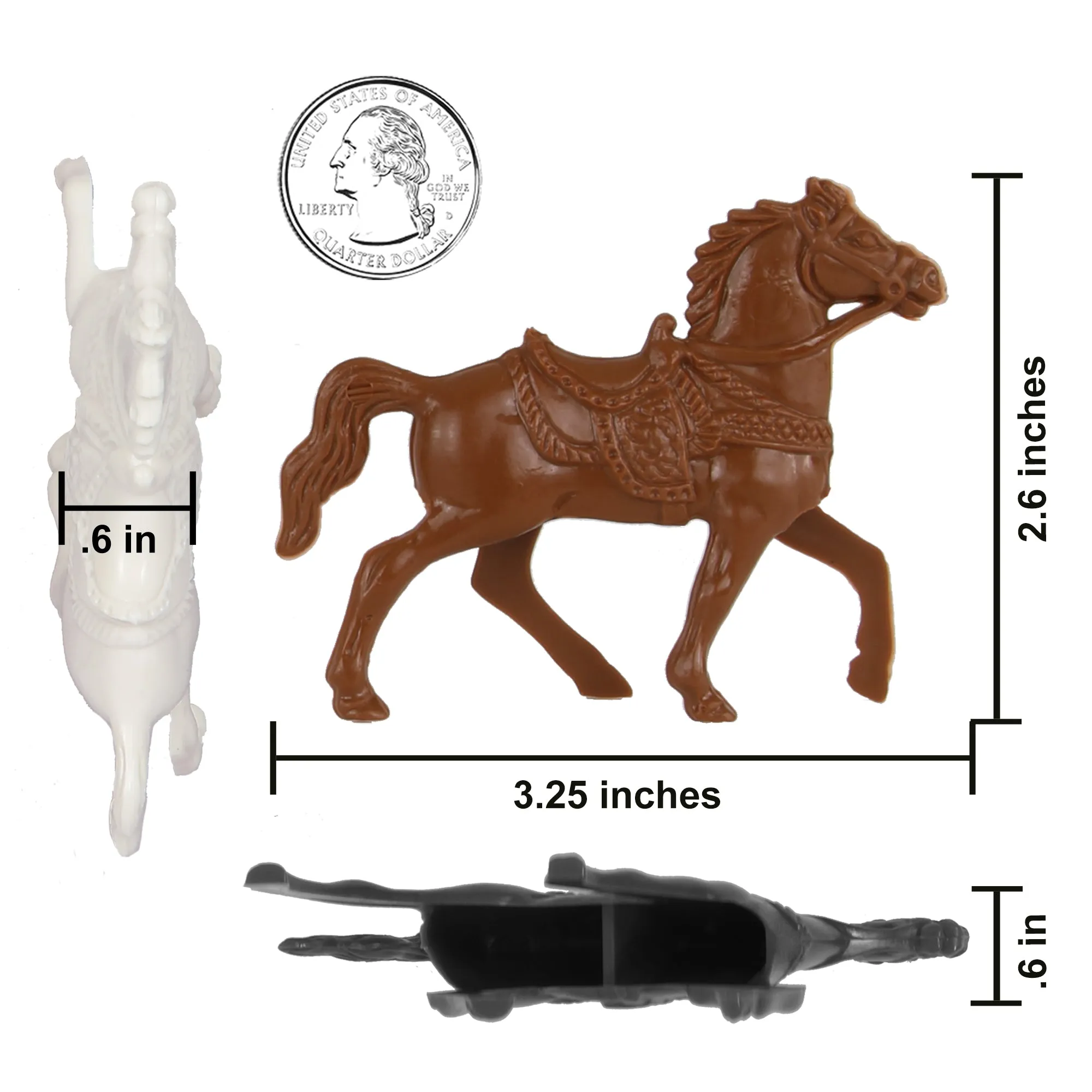 BMC Classic Lido Riding Horses - 15pc Plastic Figure Playset 45mm Accessories