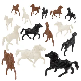 BMC Classic Lido Riding Horses - 15pc Plastic Figure Playset 45mm Accessories