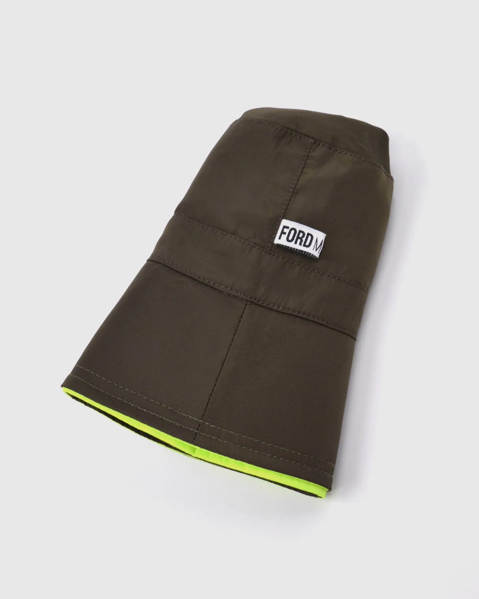 BOBBY Reversible Unisex Bucket Hat (khaki/fluro green)