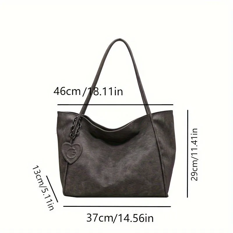 Chic Khaki Tote Bag for Women - Spacious & Stylish, Durable Faux Leather with Secure Clasp Closure