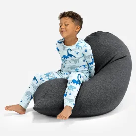 Children's Bean Bag Tall 2-6 yr - Stretchy Cotton Graphite Grey