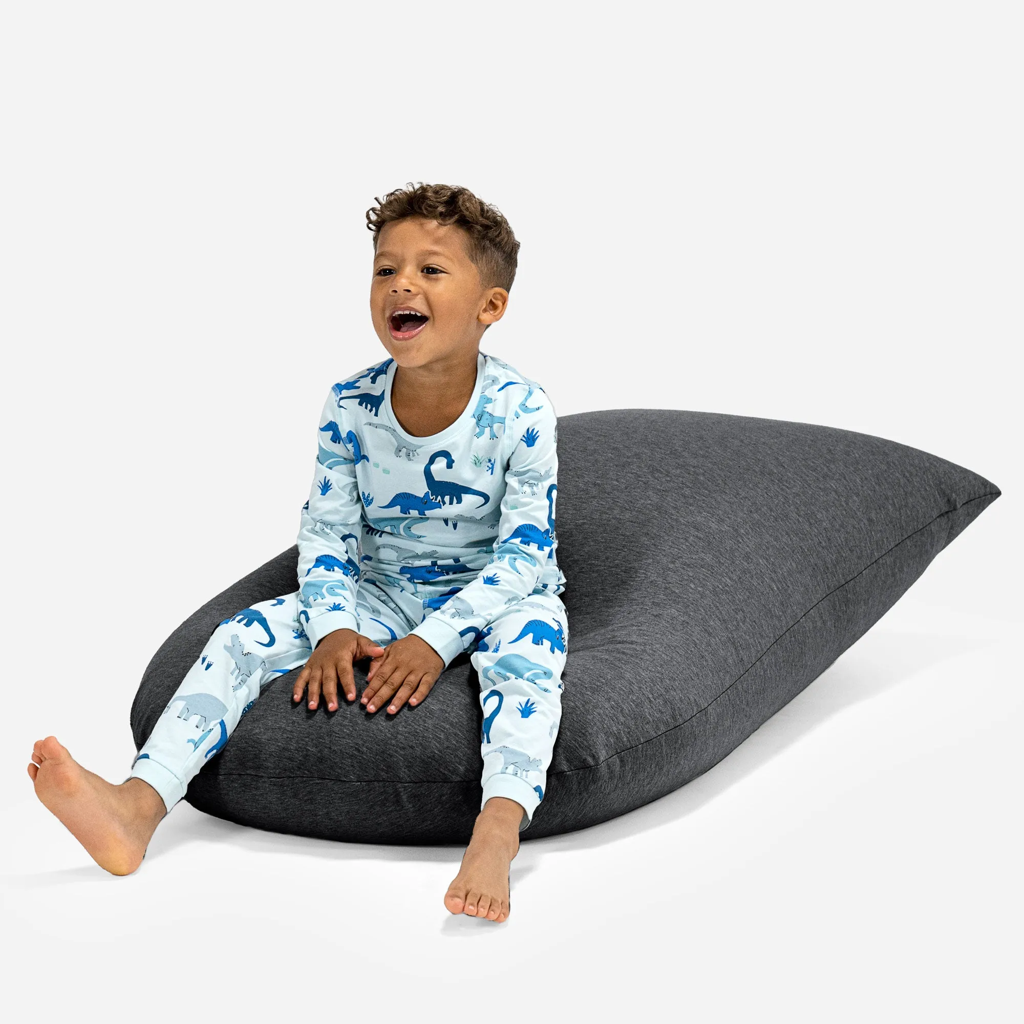 Children's Bean Bag Tall 2-6 yr - Stretchy Cotton Graphite Grey