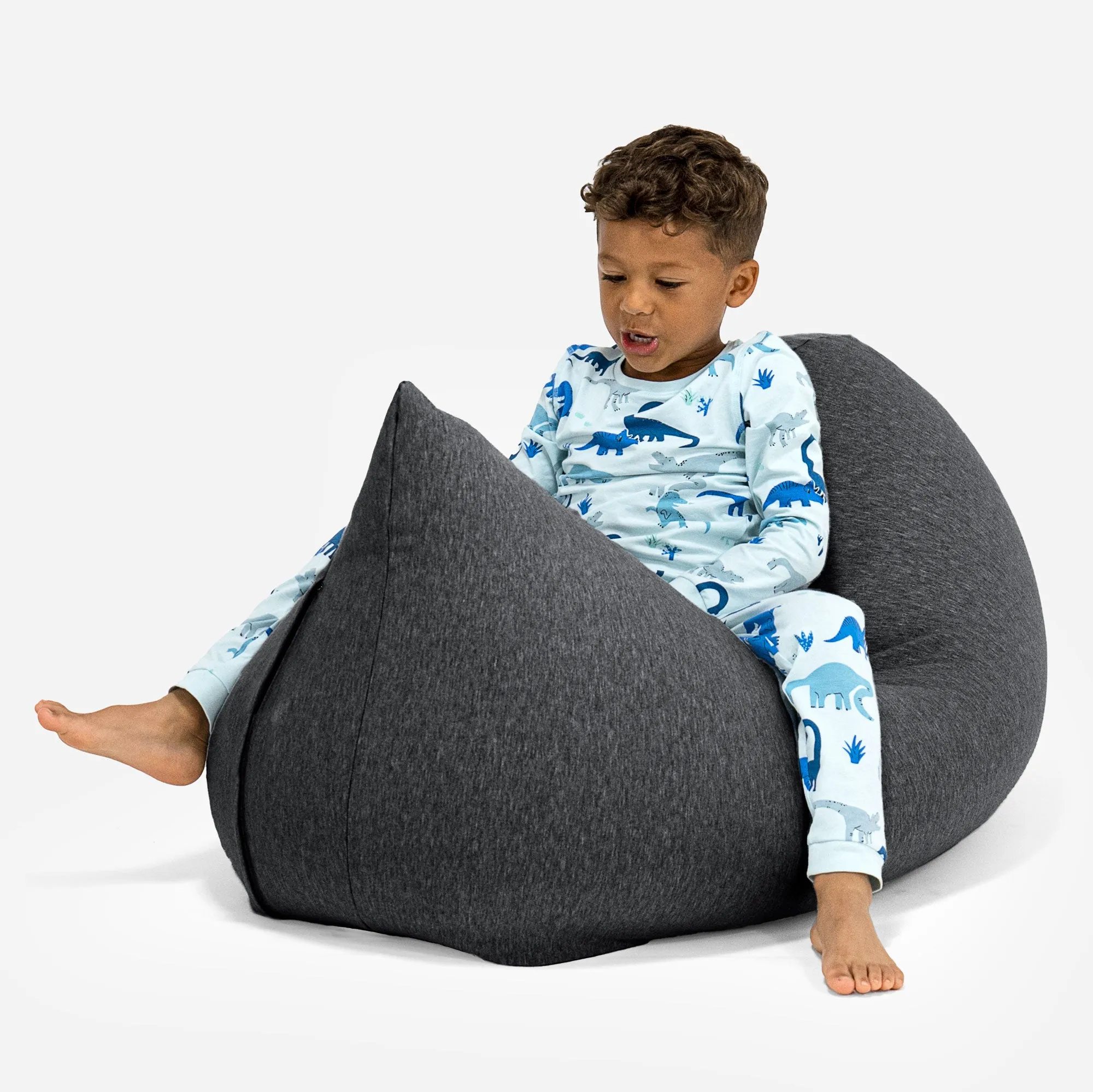 Children's Bean Bag Tall 2-6 yr - Stretchy Cotton Graphite Grey