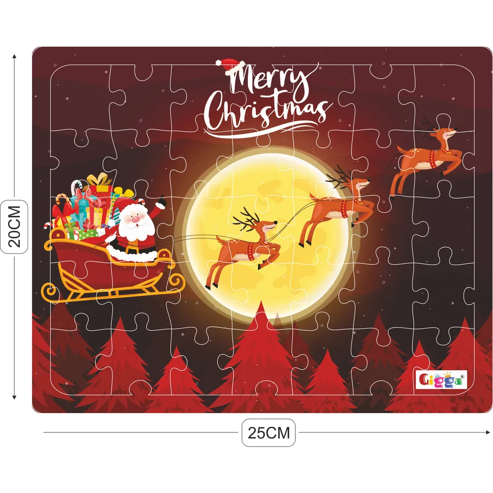 Christmas Puzzle - Dark Red