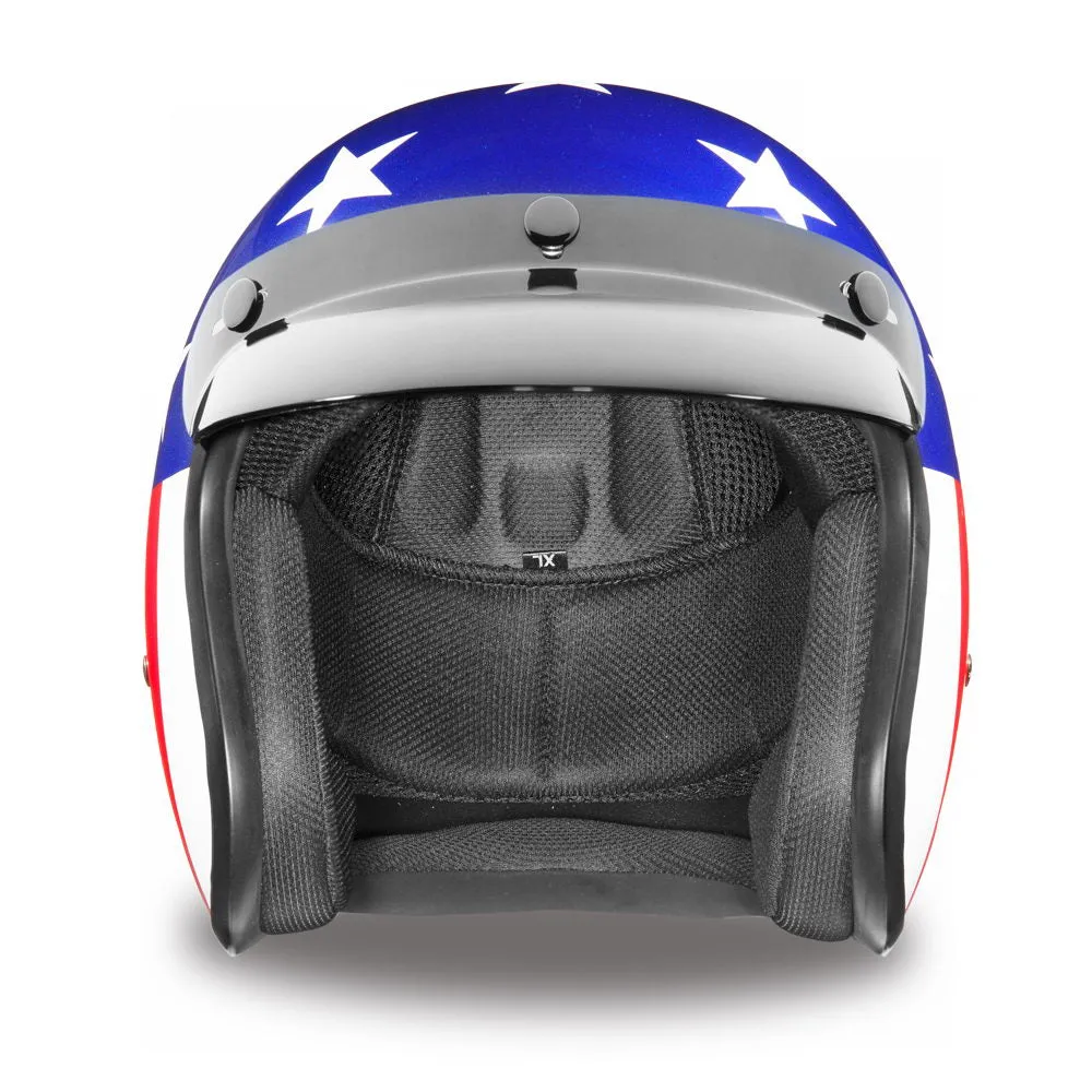 Close Out Clearance Daytona Helmets DC6-CA ‘Cruiser’ Captain Americal  ¾ Open Face Helmet