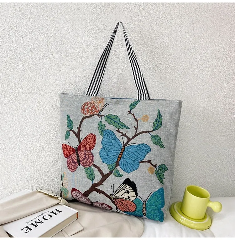 deanwangkt  Fashion Folding Women Big Size Handbag Tote Ladies Casual Flower Printing Canvas Graffiti Shoulder Bag Beach Bolsa Feminina