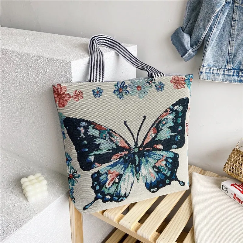 deanwangkt  Fashion Folding Women Big Size Handbag Tote Ladies Casual Flower Printing Canvas Graffiti Shoulder Bag Beach Bolsa Feminina