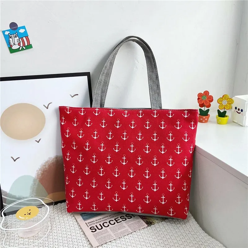 deanwangkt  Fashion Folding Women Big Size Handbag Tote Ladies Casual Flower Printing Canvas Graffiti Shoulder Bag Beach Bolsa Feminina