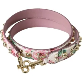 Dolce & Gabbana Pink Floral Handbag Accessory Shoulder Strap