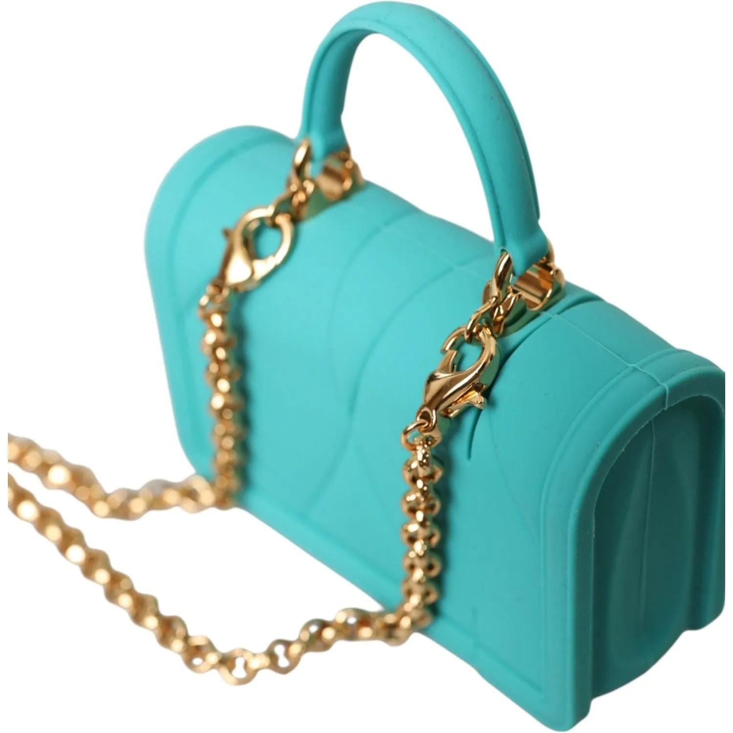 Dolce & Gabbana Turquoise Silicone Devotion Heart Cover Bag Airpods Case