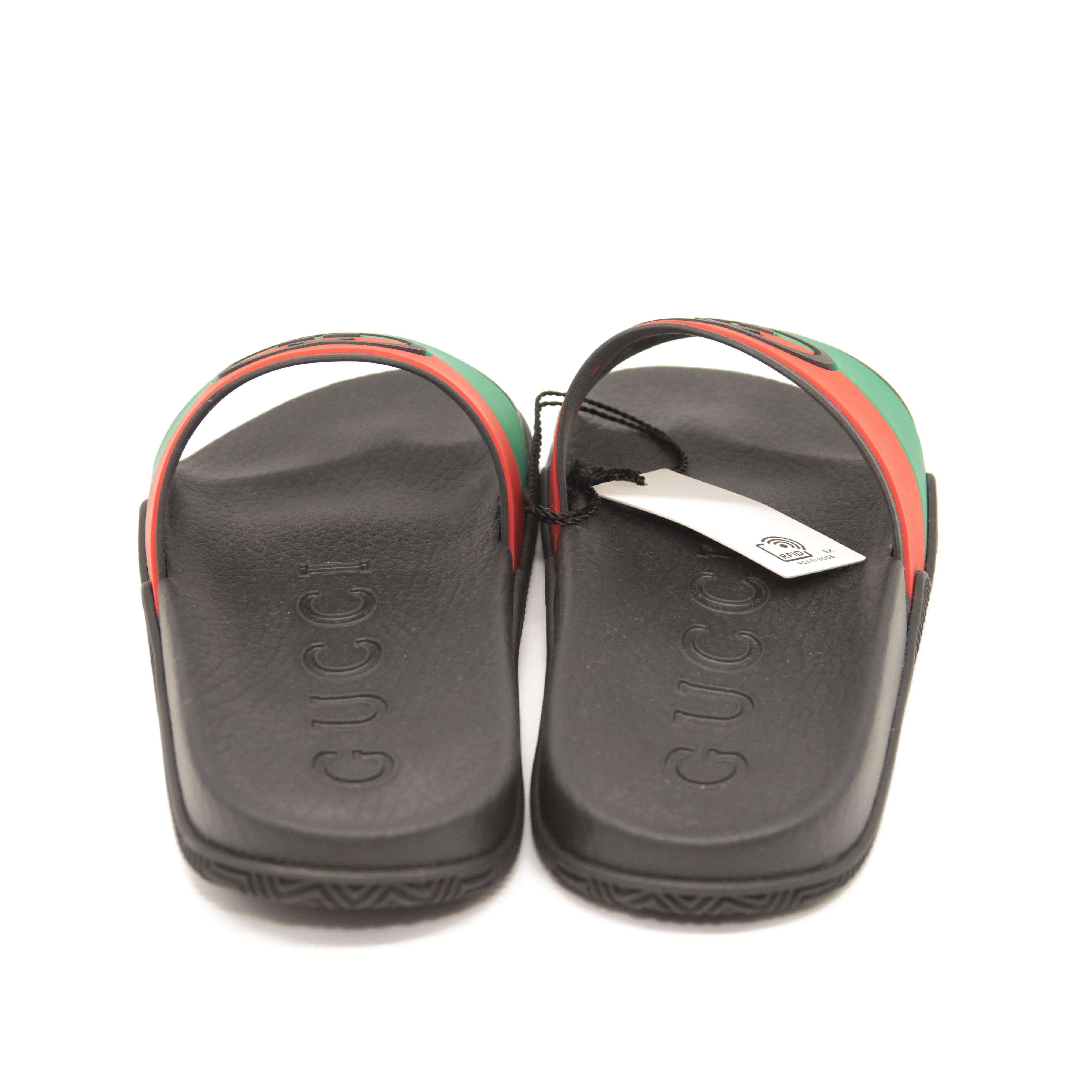 Gucci Pursuit GG Logo Slide Sandal (Women) EU 36 Black Green Red No Box