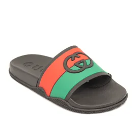 Gucci Pursuit GG Logo Slide Sandal (Women) EU 36 Black Green Red No Box