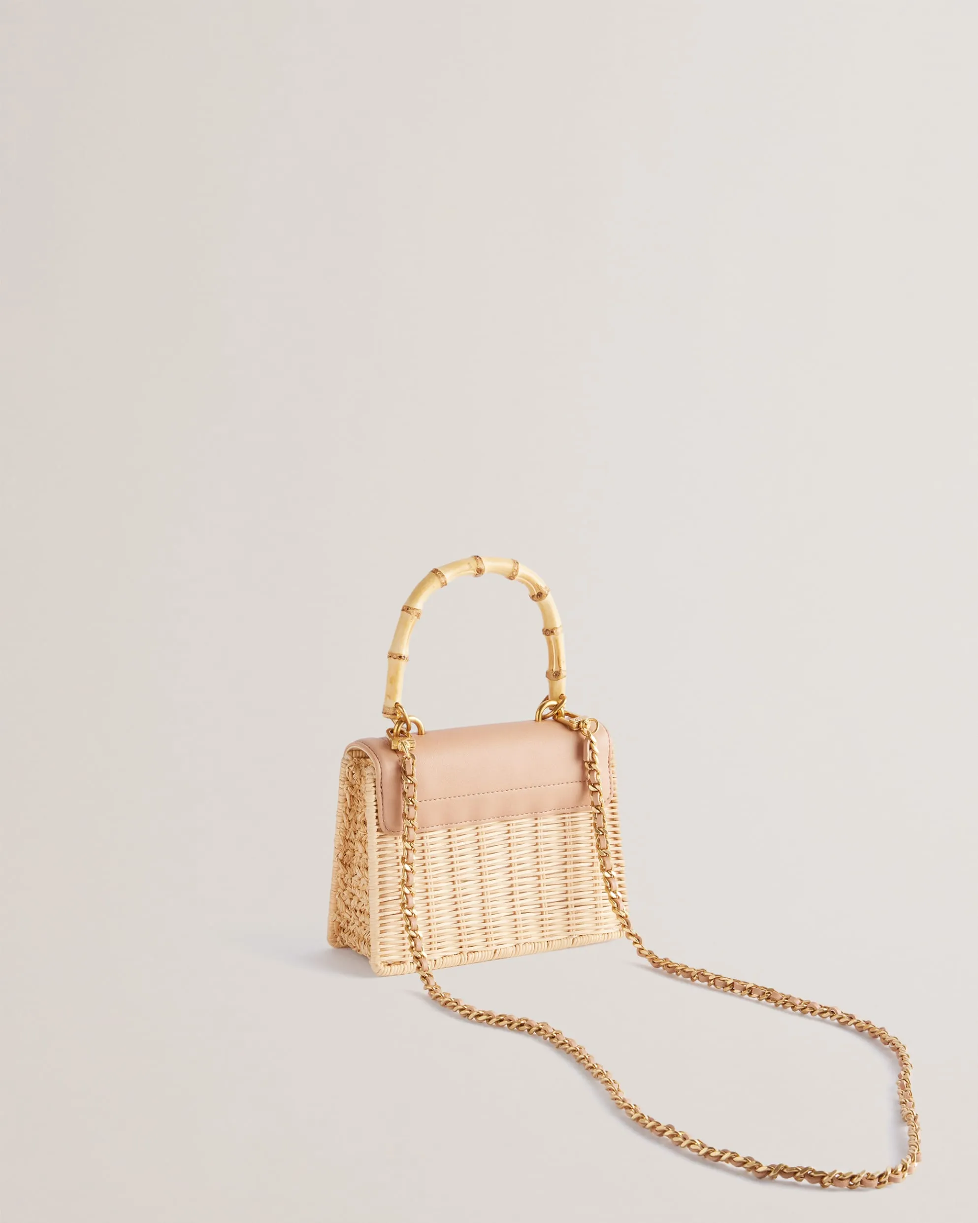 Jaylisa Top Handle Basket Cross Body Bag Camel