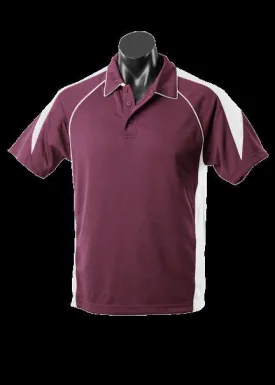 Kids Premier Polo Maroon/White