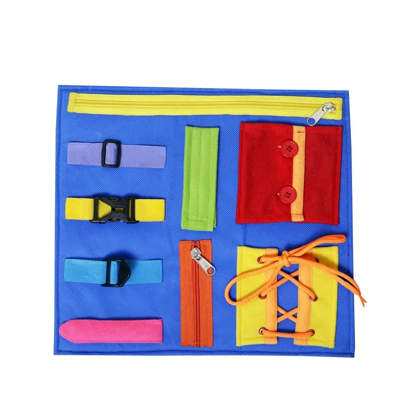 Learnings Zipping and Unzipping Skill Development, Learning Bag with Buckles, Zipper & Snaps, Developing Fine Motor Skills -Kids Toy Gift for 2 to 5 Year's Kid