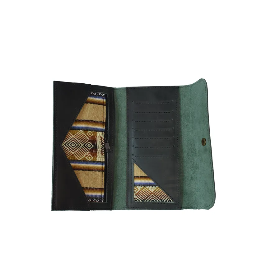 Leather Wallet in Emerald