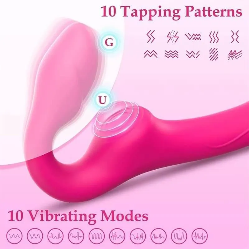 Lifelike Lover Luxe Posable Remote Vibrating Thumping Strapless Strap-On