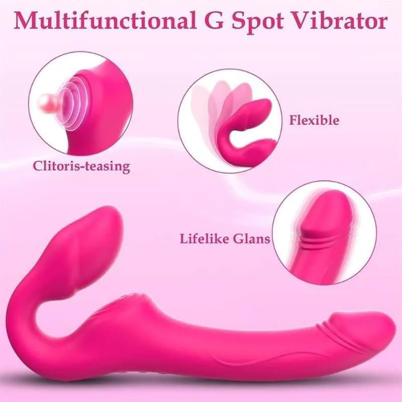 Lifelike Lover Luxe Posable Remote Vibrating Thumping Strapless Strap-On