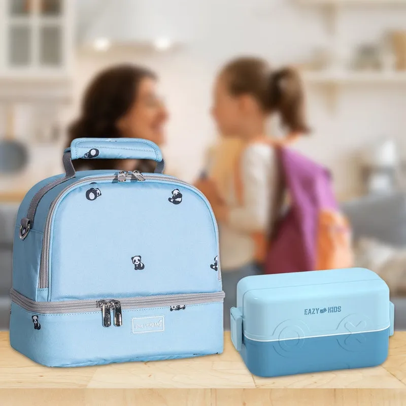 Lunch box and Lunch bag Set - Blue