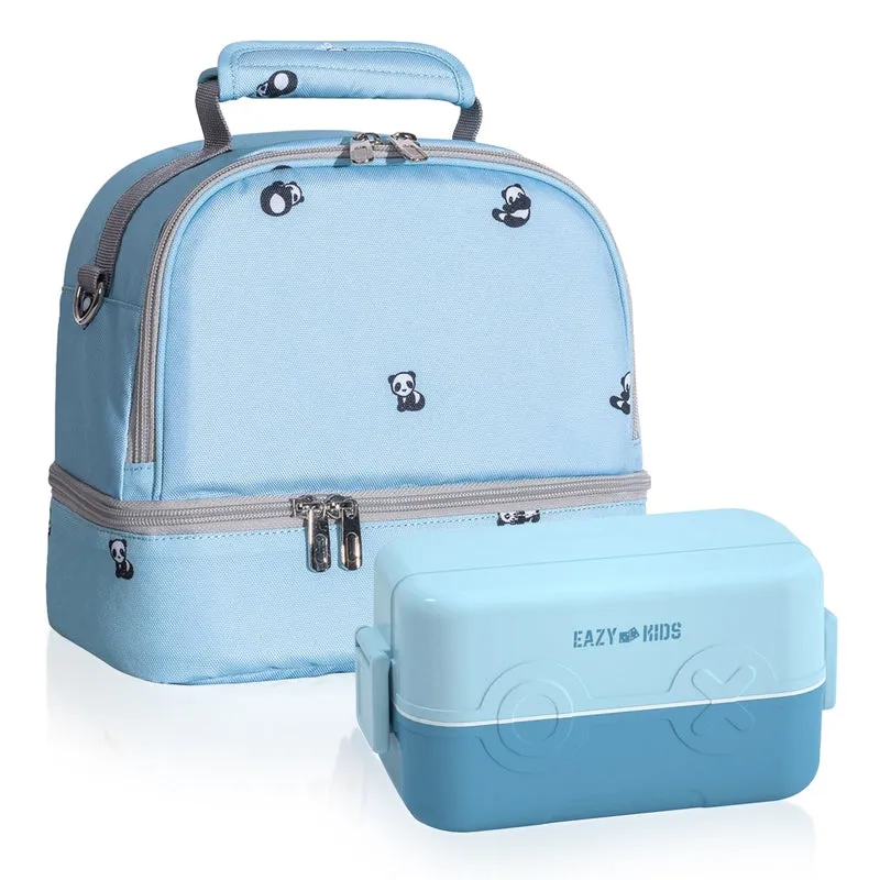 Lunch box and Lunch bag Set - Blue