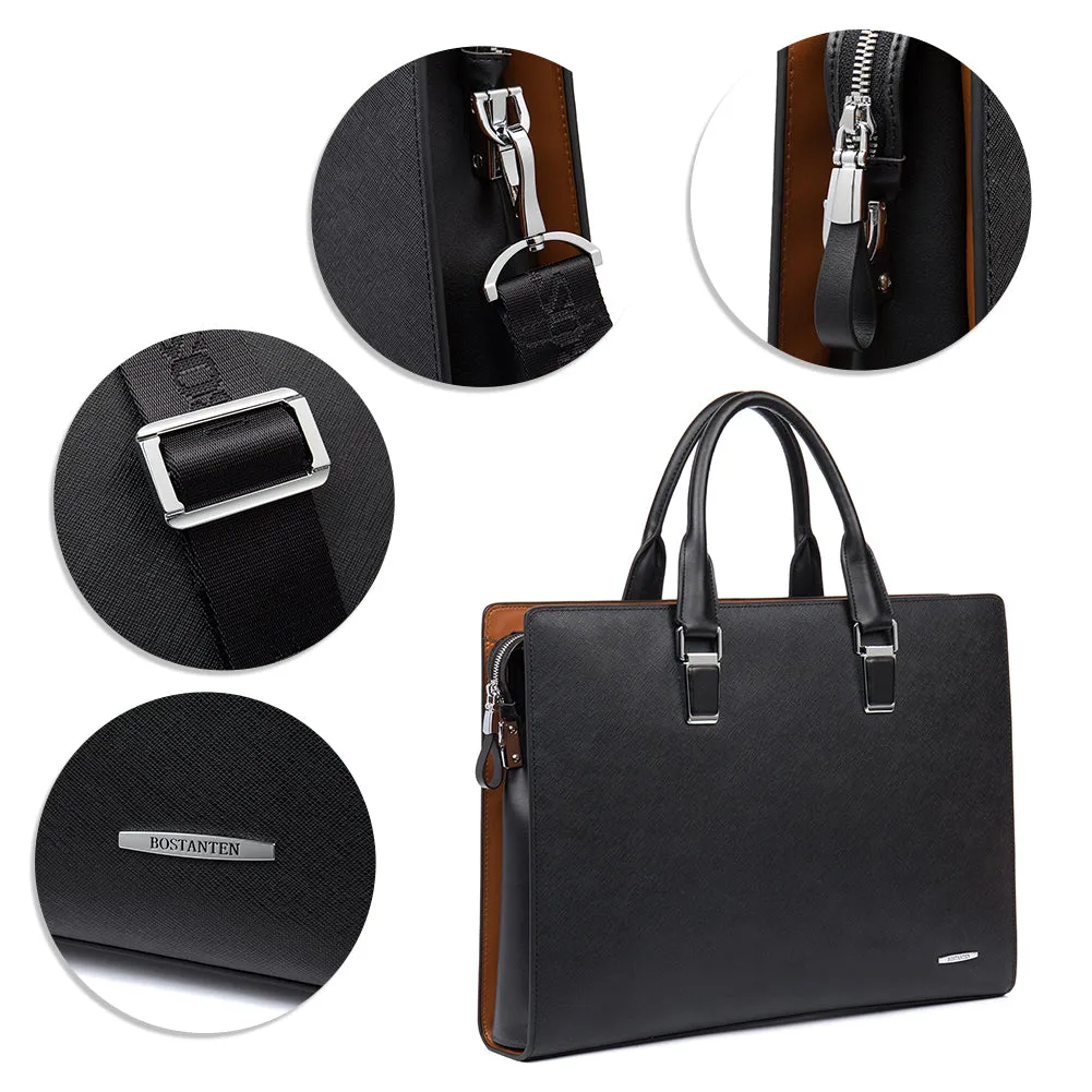 Machk  Leather Laptop Briefcase