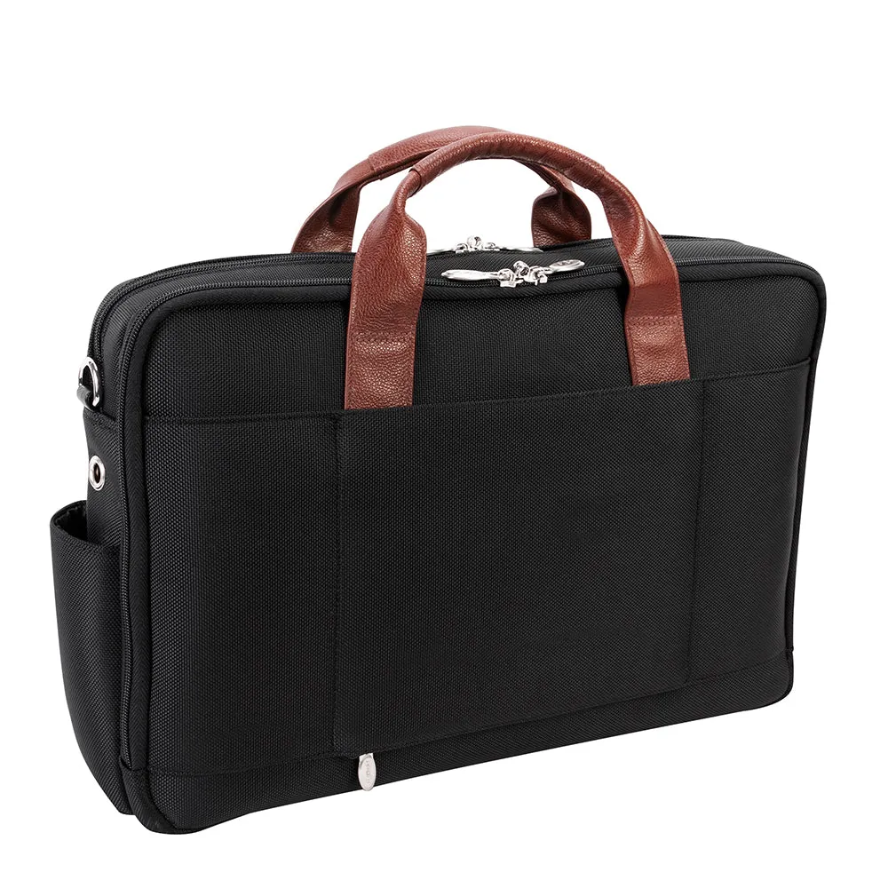 McKlein 17" Nylon Two-Tone Dual-Compartment Laptop Briefcase