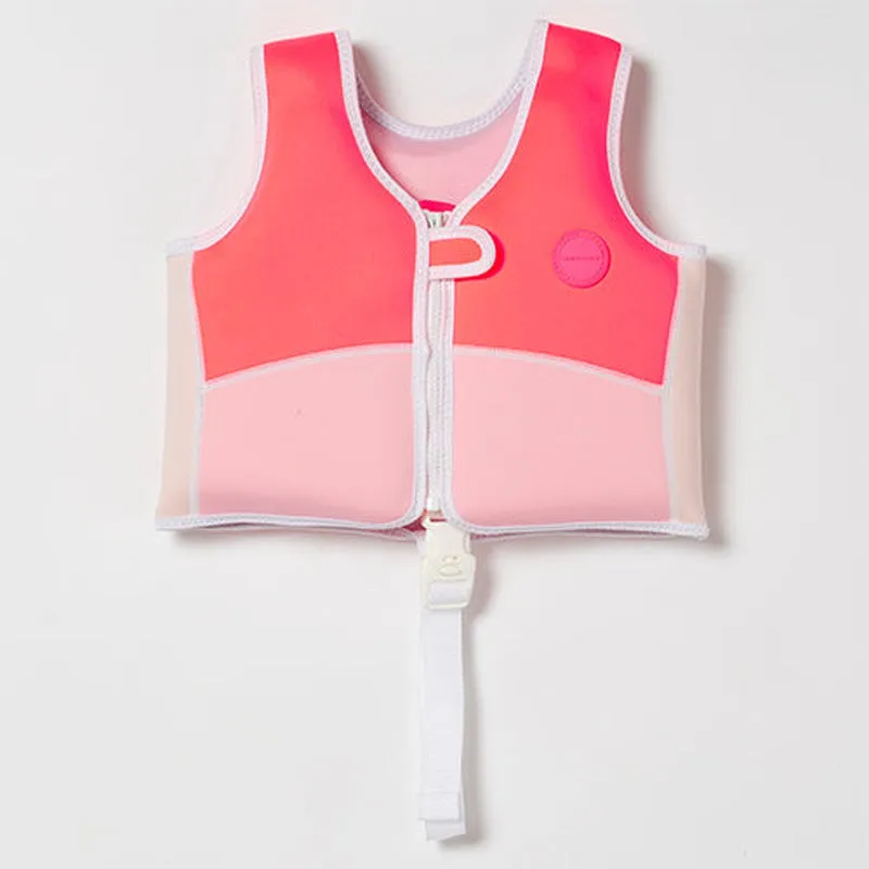 Melody the Mermaid Swim Vest 2-3 Neon Strawberry