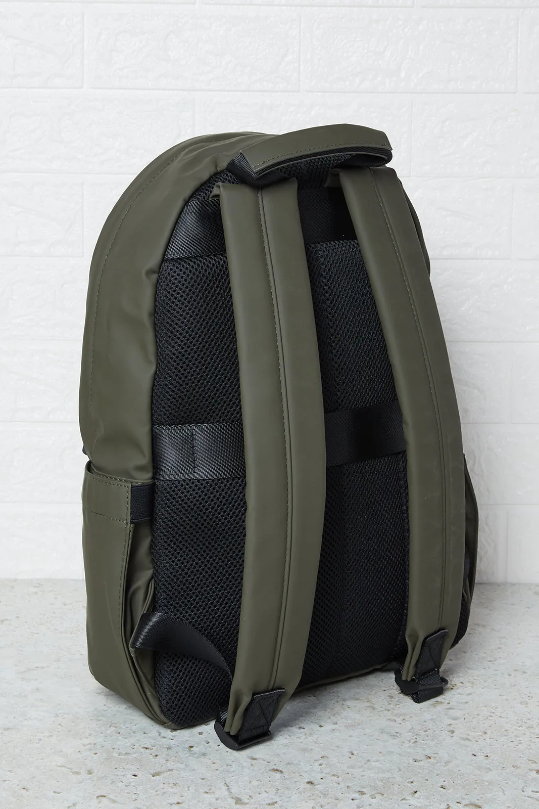 Men Olive Printed Backpack