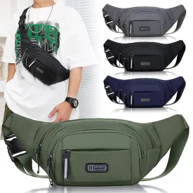 Men's Ultra-Thin Anti-Theft Canvas Waistpack for Running & Sports