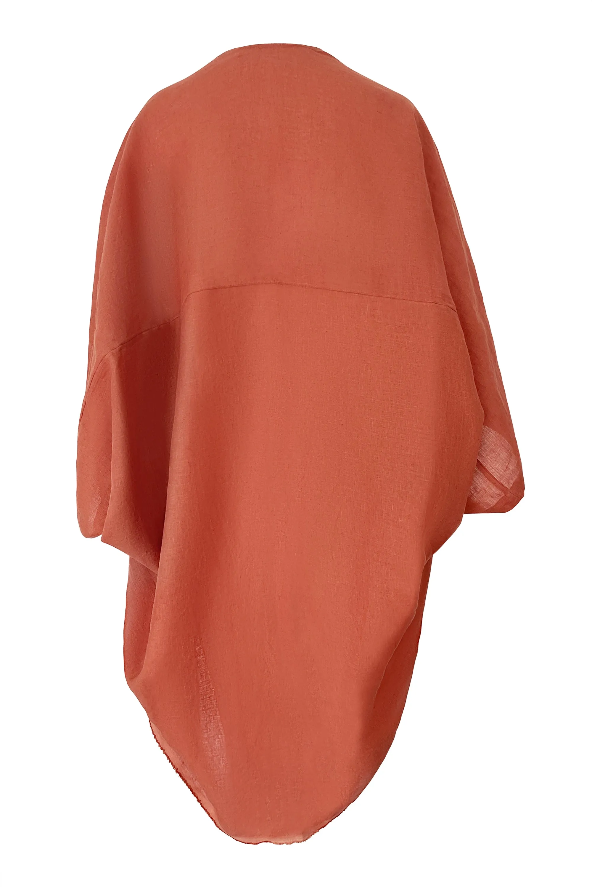 NEW! Petite LINEN Kimono Peach Spice