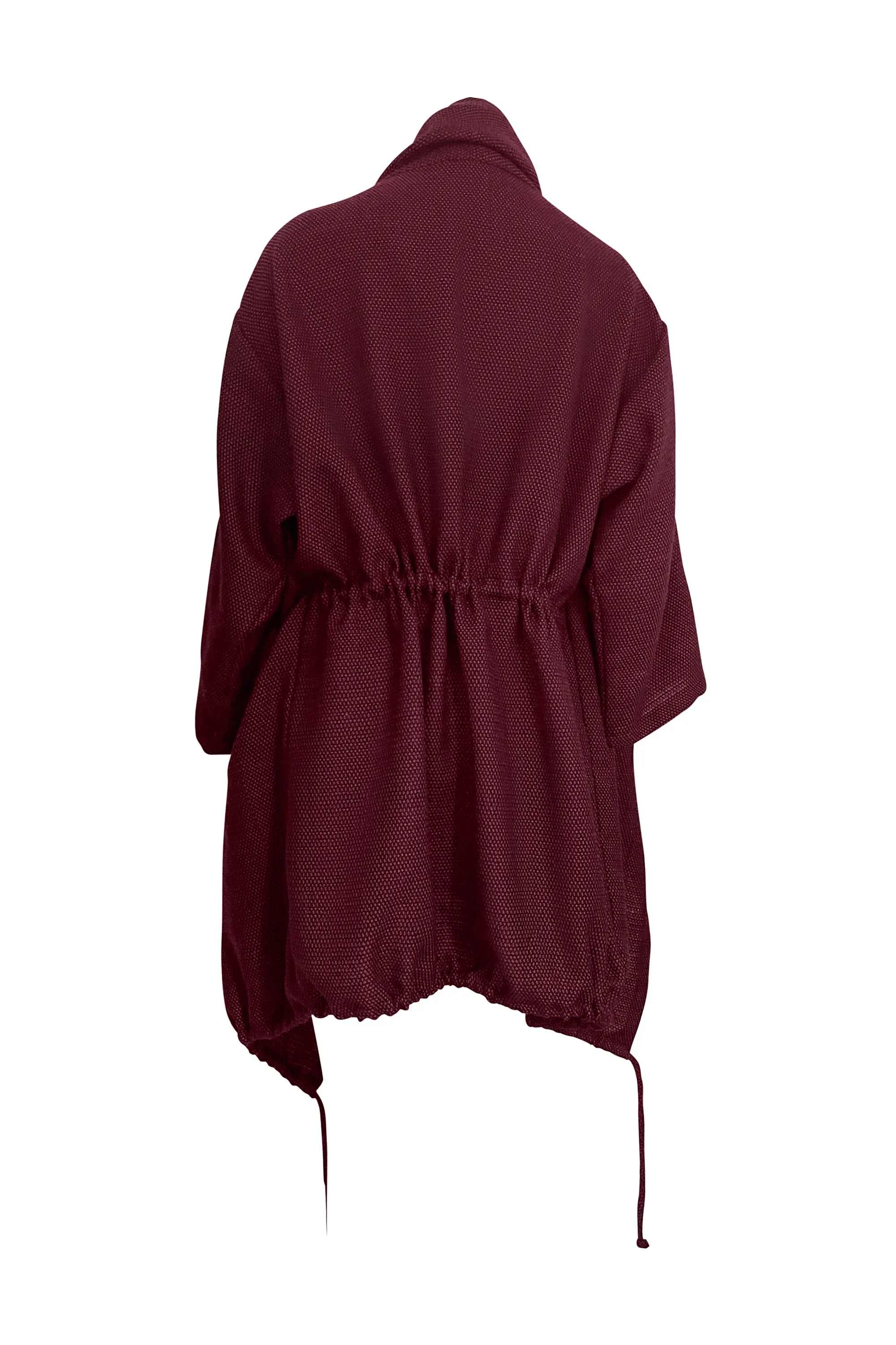 NEW! Wool Drawstring Overlay Maroon