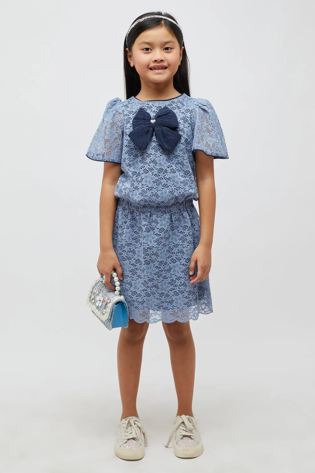 One Friday Lace Ice Blue Dress