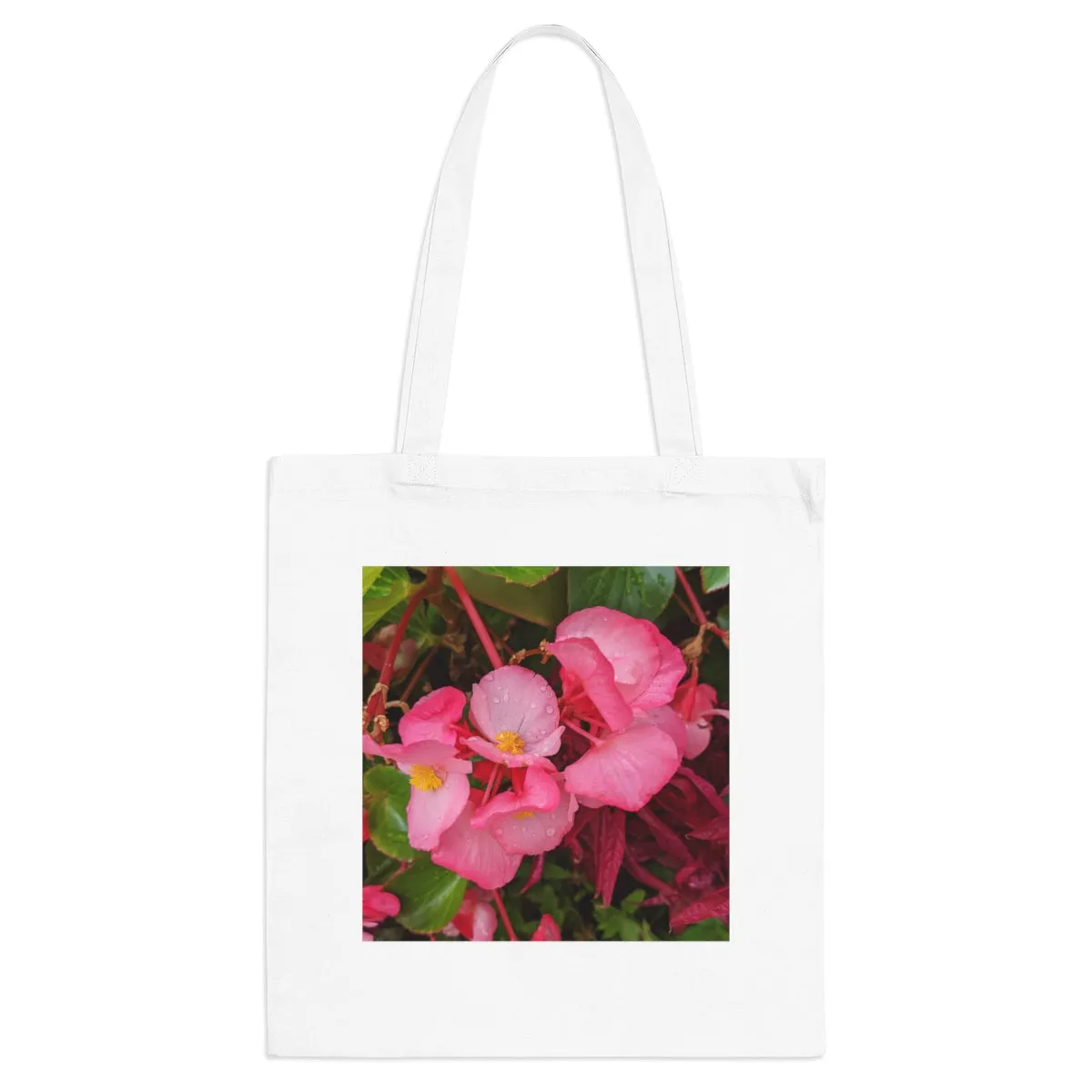 Pink Flowers Tote Bag