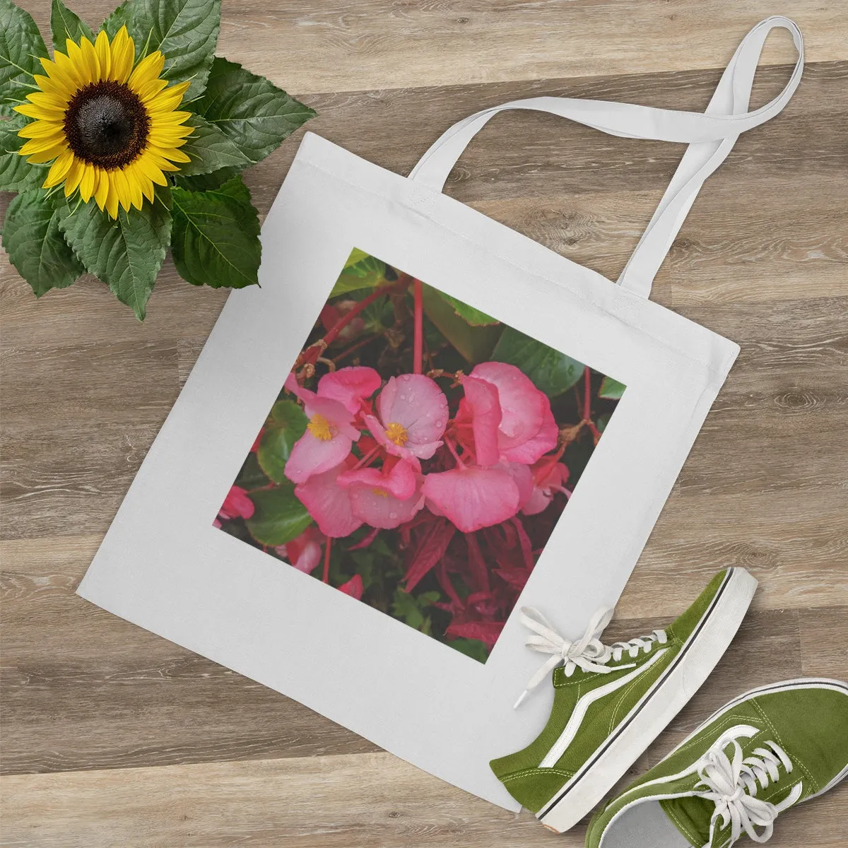 Pink Flowers Tote Bag