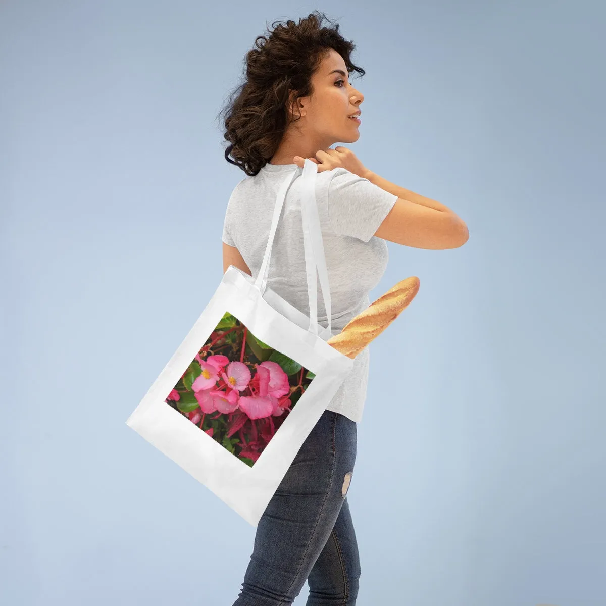 Pink Flowers Tote Bag