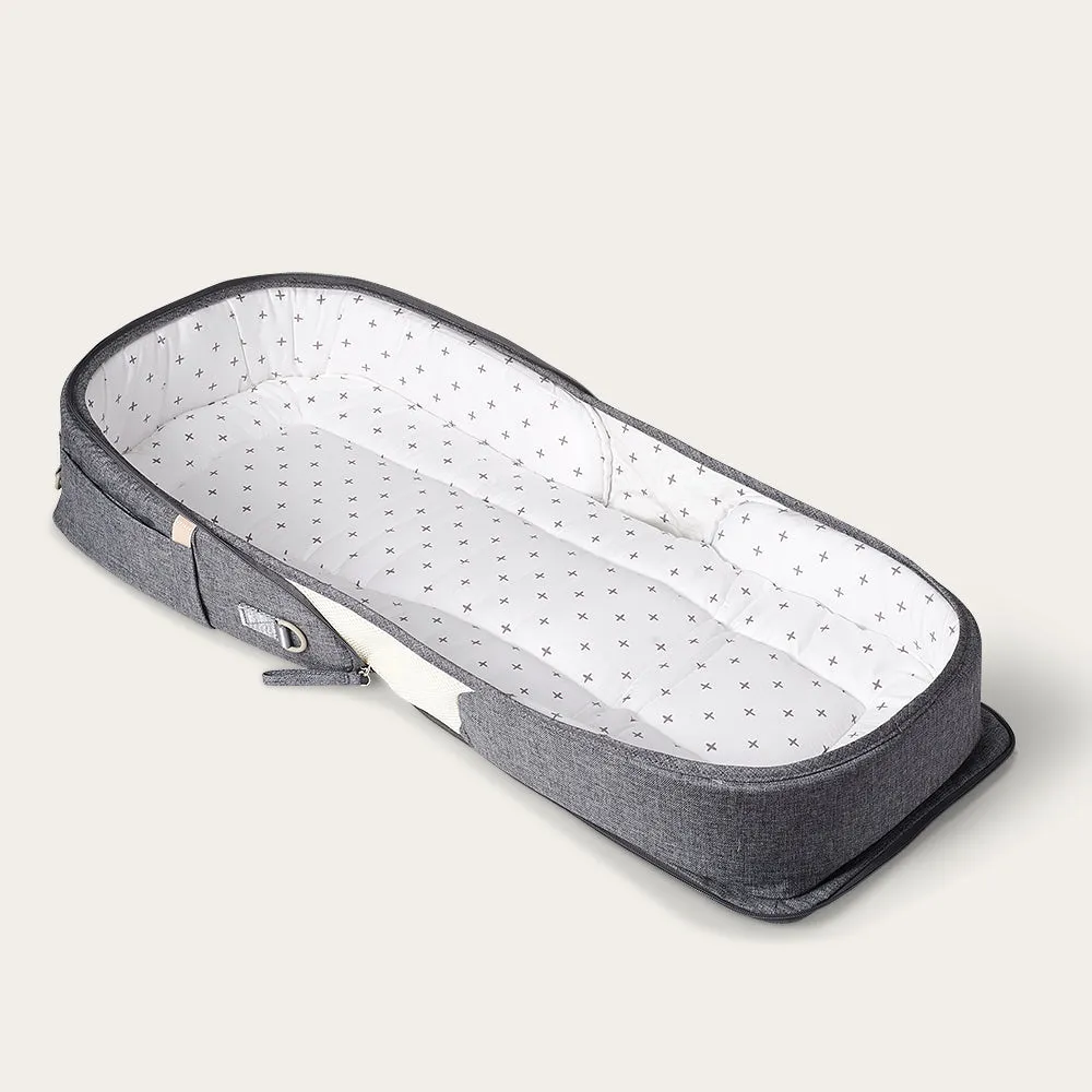 Portable Baby Bed & Bag- Grey