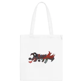 Red Black Dragon Gun Tote Bag