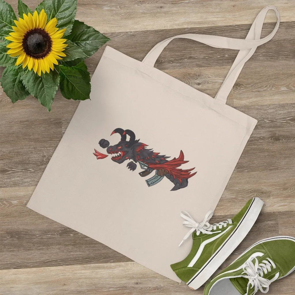 Red Black Dragon Gun Tote Bag