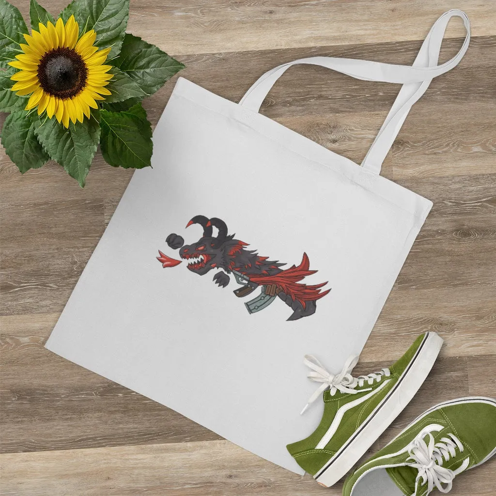 Red Black Dragon Gun Tote Bag