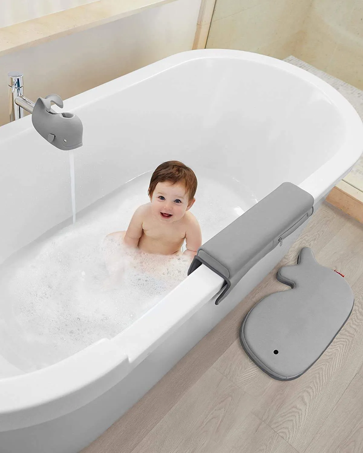 Skip Hop Grey Color Moby Bath time Essentials 3months to 36months