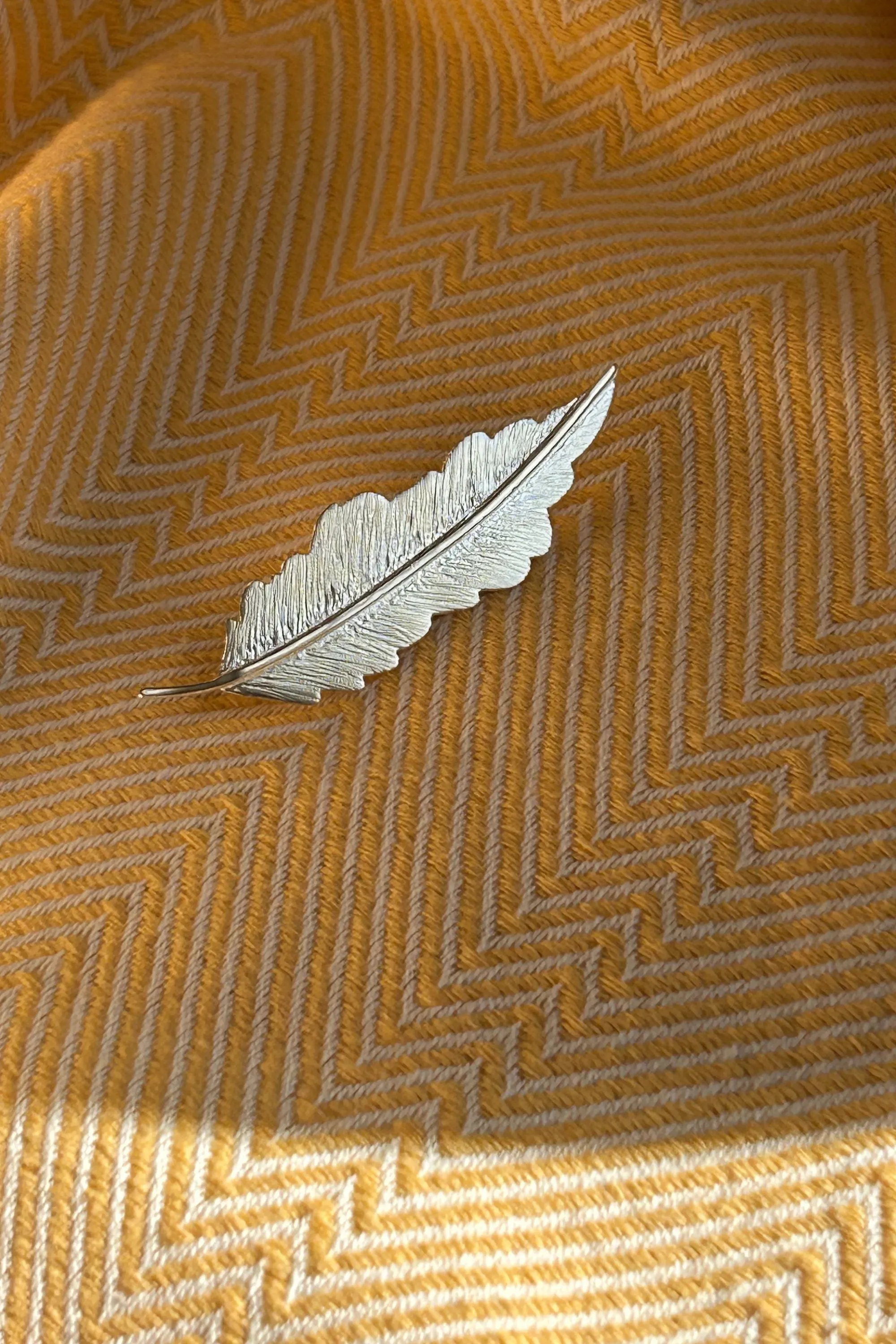 Sterling Silver Brooch Feather