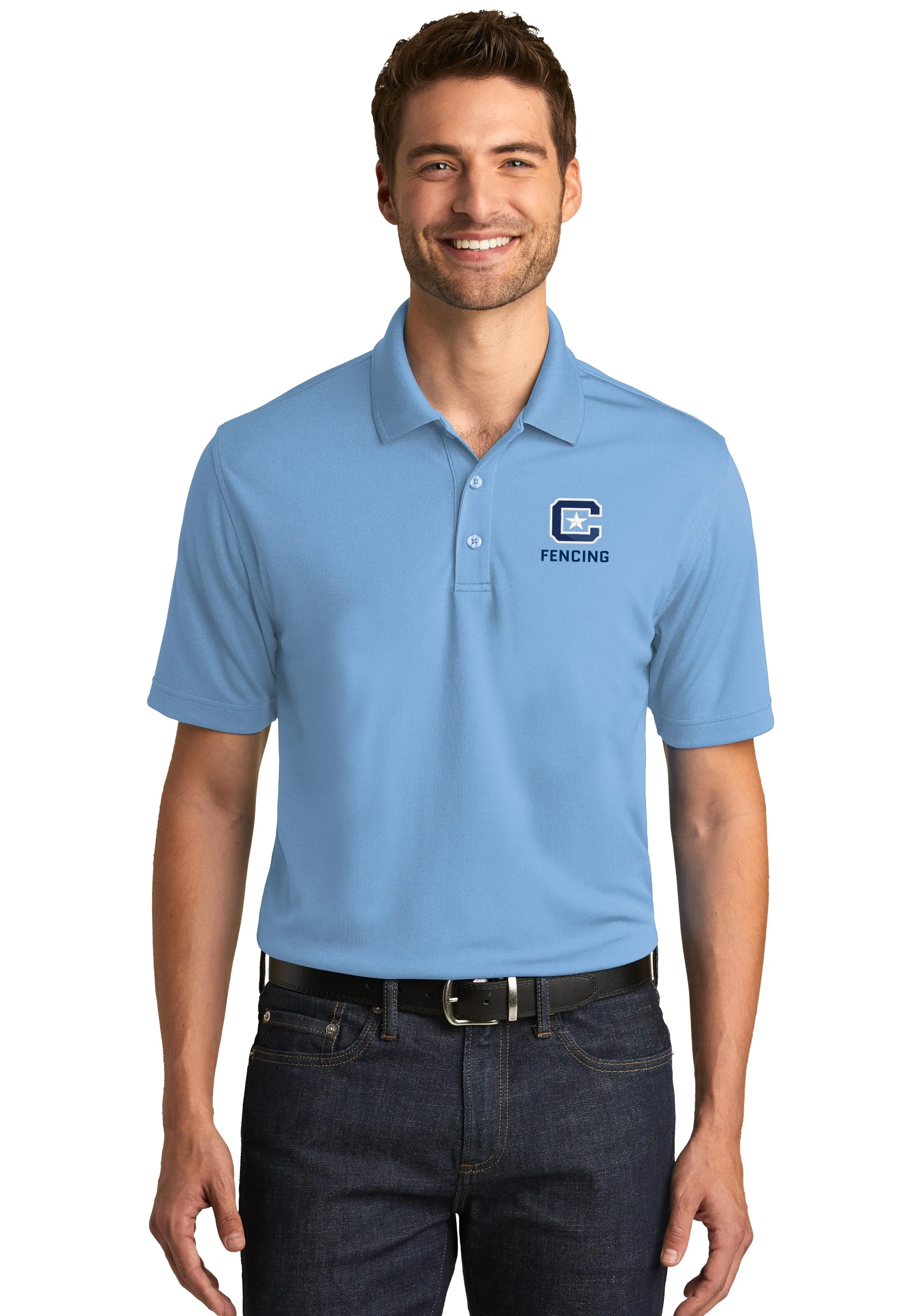 The Citadel C Club Sports-Fencing, UV Micro-Mesh Polo